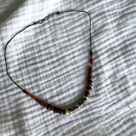 Unique beaded necklace. Bought in Senegal, beads from Ghana. Excellent shape. - Picture 5 of 6